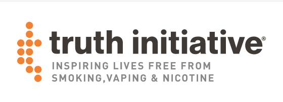 Truth Initiative Logo. Inspiring lives free from smoking, vaping & nicotine